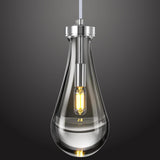 Raindrop Pendant Lights Kitchen Island Teardrop Chrome Hanging Light Fixtures Clear Solid Glass Pendant Light Modern Chandeliers for Dining Room Porch Corridor Living Room A121-B0BN13PXD8