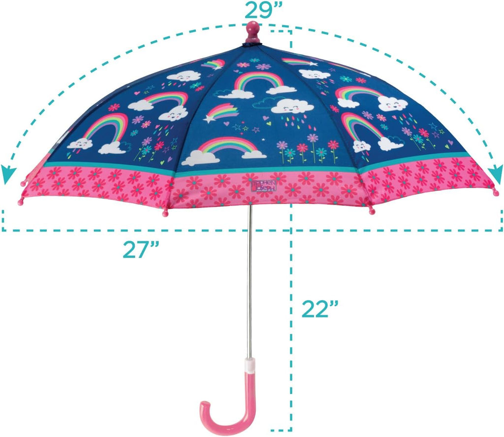 Joseph, Toddler and Little Kid Umbrella with Pinch Free Closure and Colorful Design
