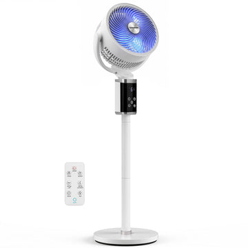 Standing Fan | 90° Vertical & 60° Horizontal Oscillations | Adjustable Pedestal Fan with Remote Control & 6 Speed