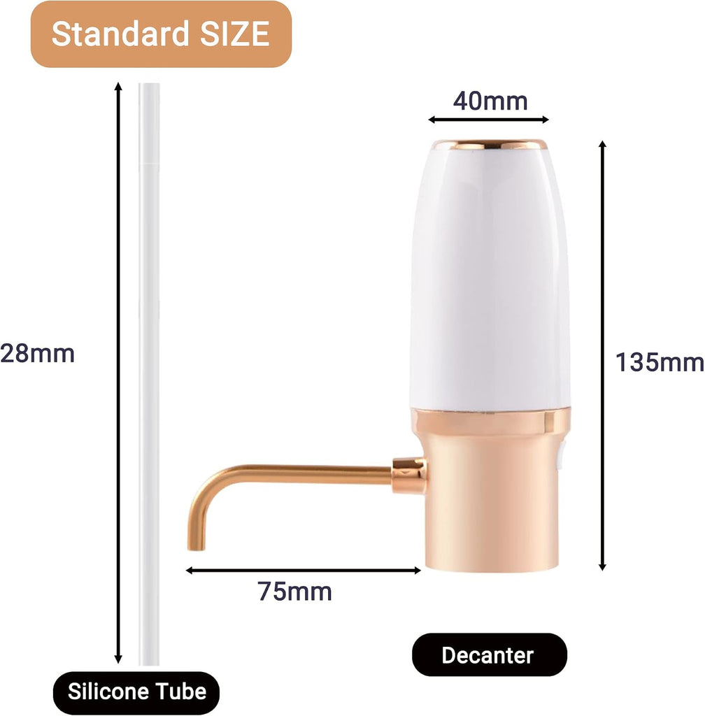 Electric Wine Aerator Decanter Pourer Automatic Dispenser with USB Rechargeable for Wine Lovers
