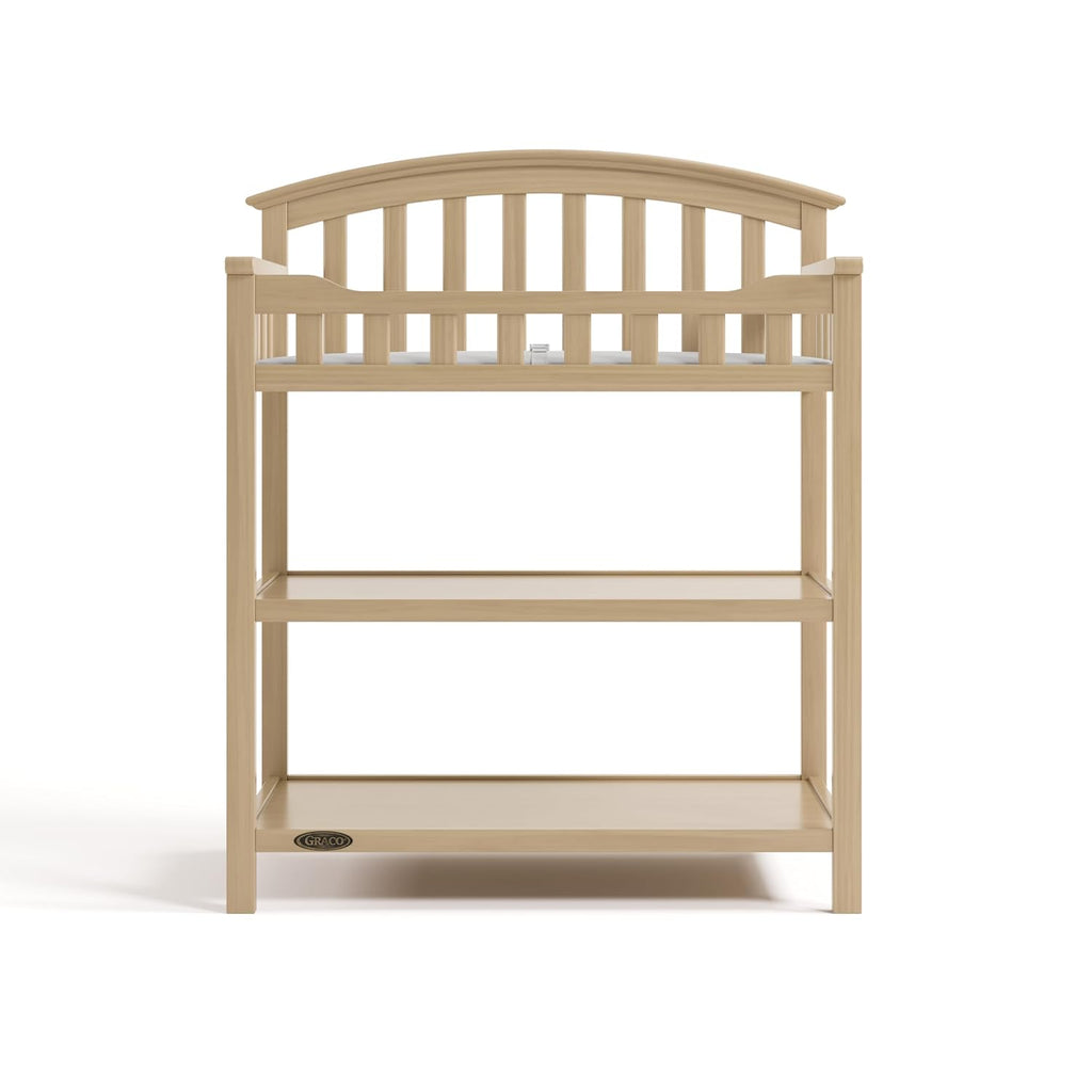 Changing Table with Water-Resistant Changing Pad, Driftwood | GREENGUARD Gold Certified Nursery Changing Table