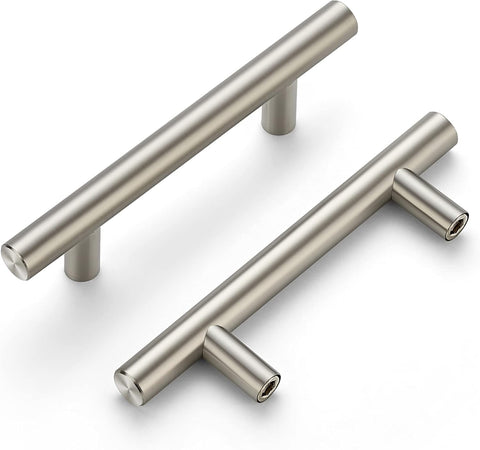 30 Pack | 5'' Cabinet Pulls Satin Nickel Stainless Steel Kitchen Drawer Pulls Cupboard Pulls Brushed Nickel Cabinet