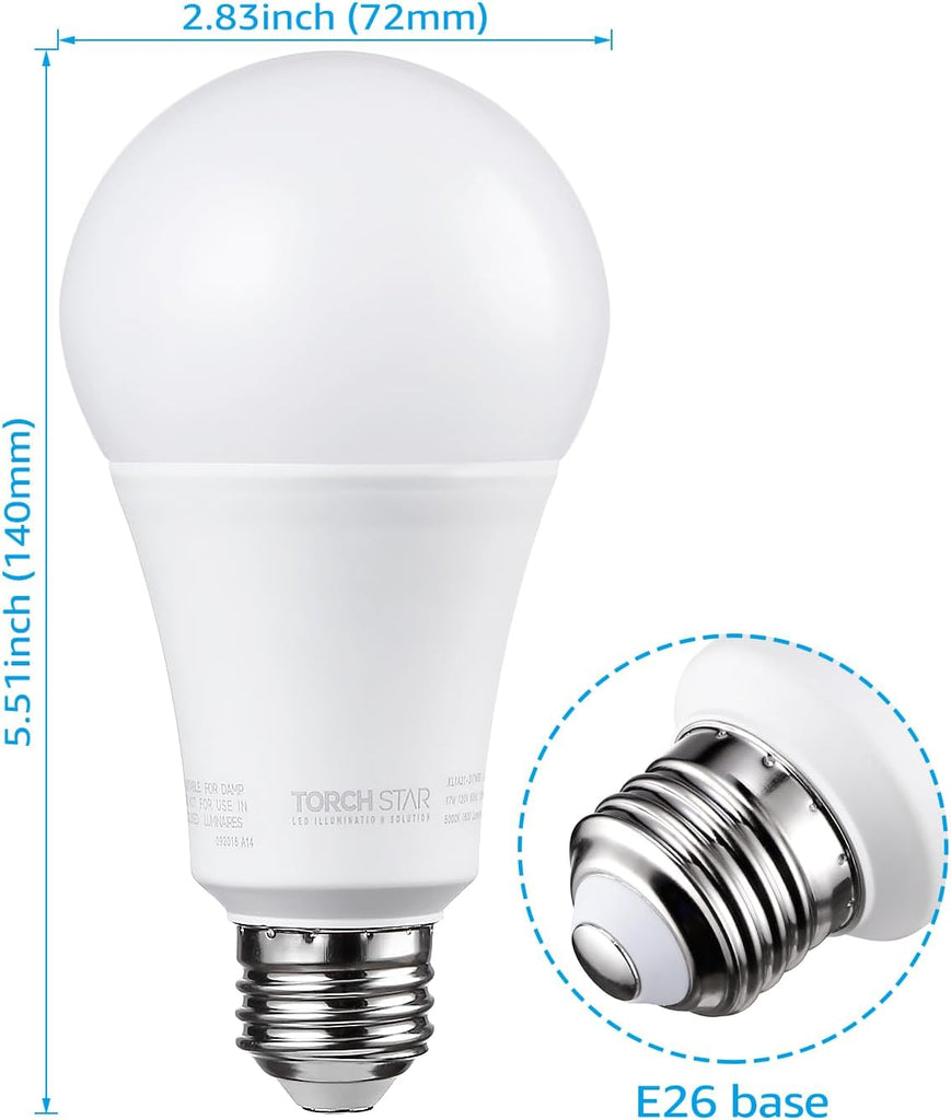 A21 LED Light Bulbs Dimmable Super Bright Light Bulb 5000K