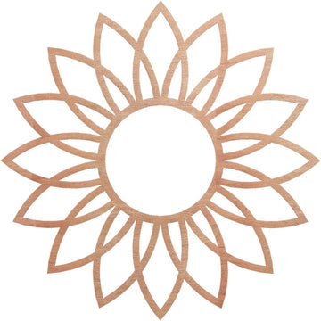 36"OD x 13 7/8"ID x 1/4"T Daisy Wood Fretwork Pierced Ceiling Medallion, Cherry