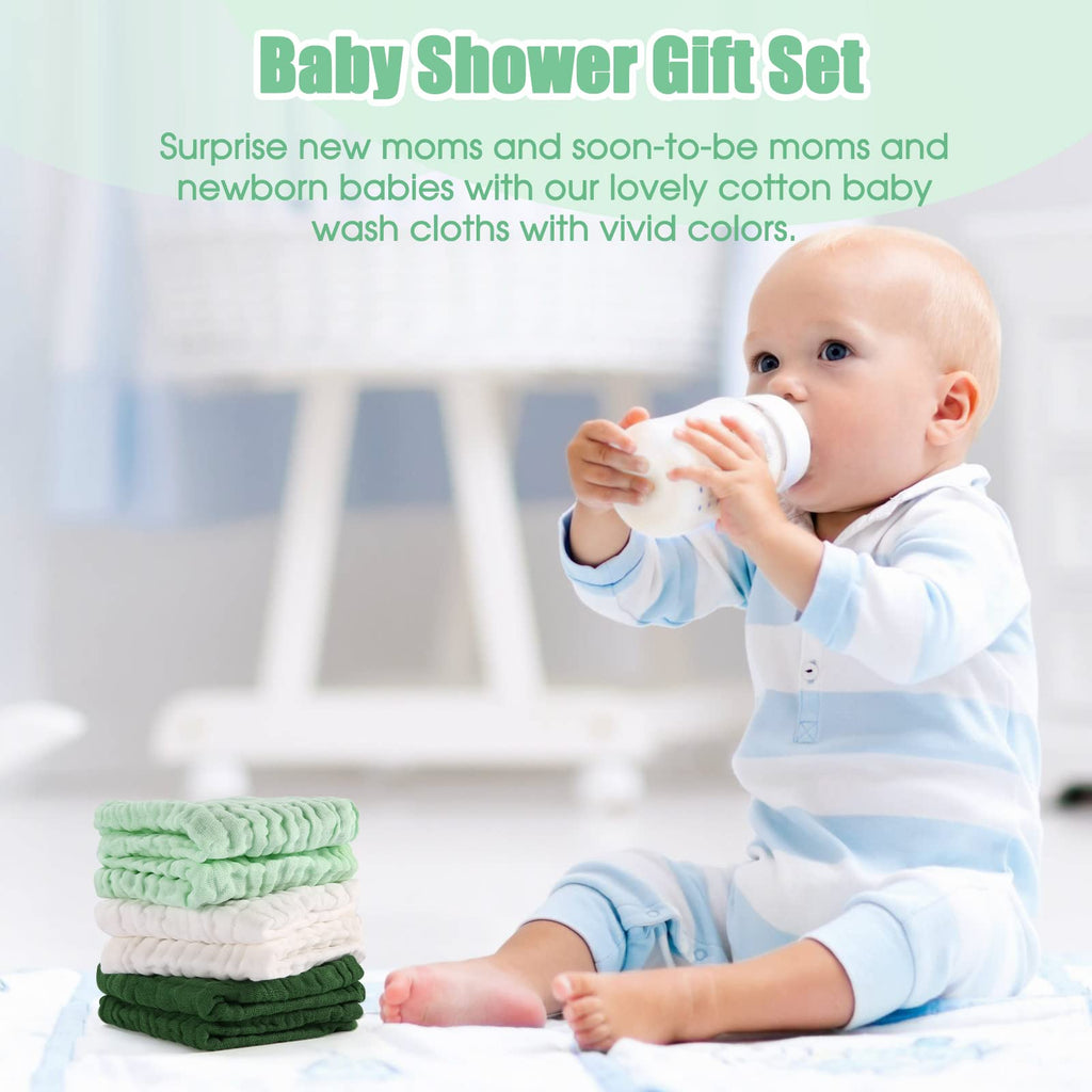 Baby Washcloths - Soft Face Cloths for Newborn, Absorbent Bath Face Towels, Baby Wipes, Burp Cloths or Face Towels