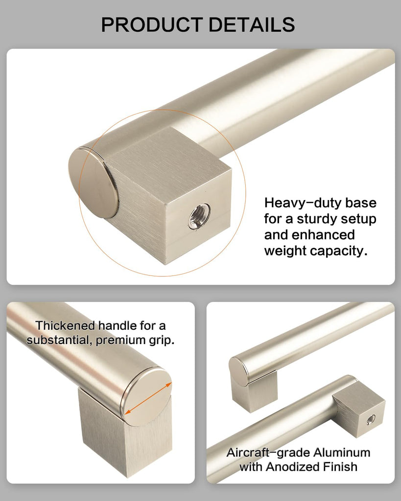 15 Inch Pulls Round Rod for Cabinet,Closet,Fridge, Basket Drawer, Oven Door
