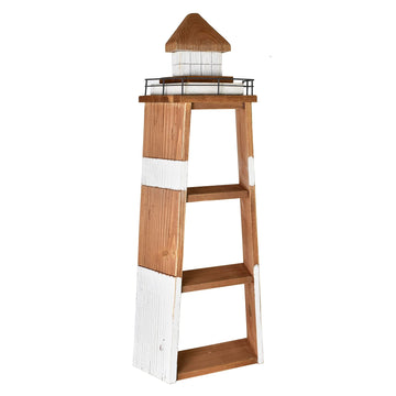 Nautical Wood Lighthouse Shelf Decor Wall Mounted Hanging Light House Shelf
