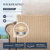 6-Piece Wicker Outdoor Patio Furniture Set | Beige All-Weather Resistant for Backyard, Garden & Porch