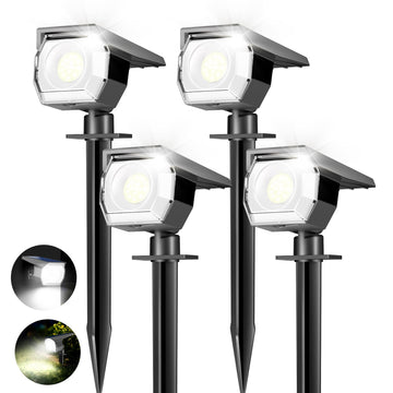 4 Pack Solar Spot Lights Outdoor Waterproof, Landscape Spotlights