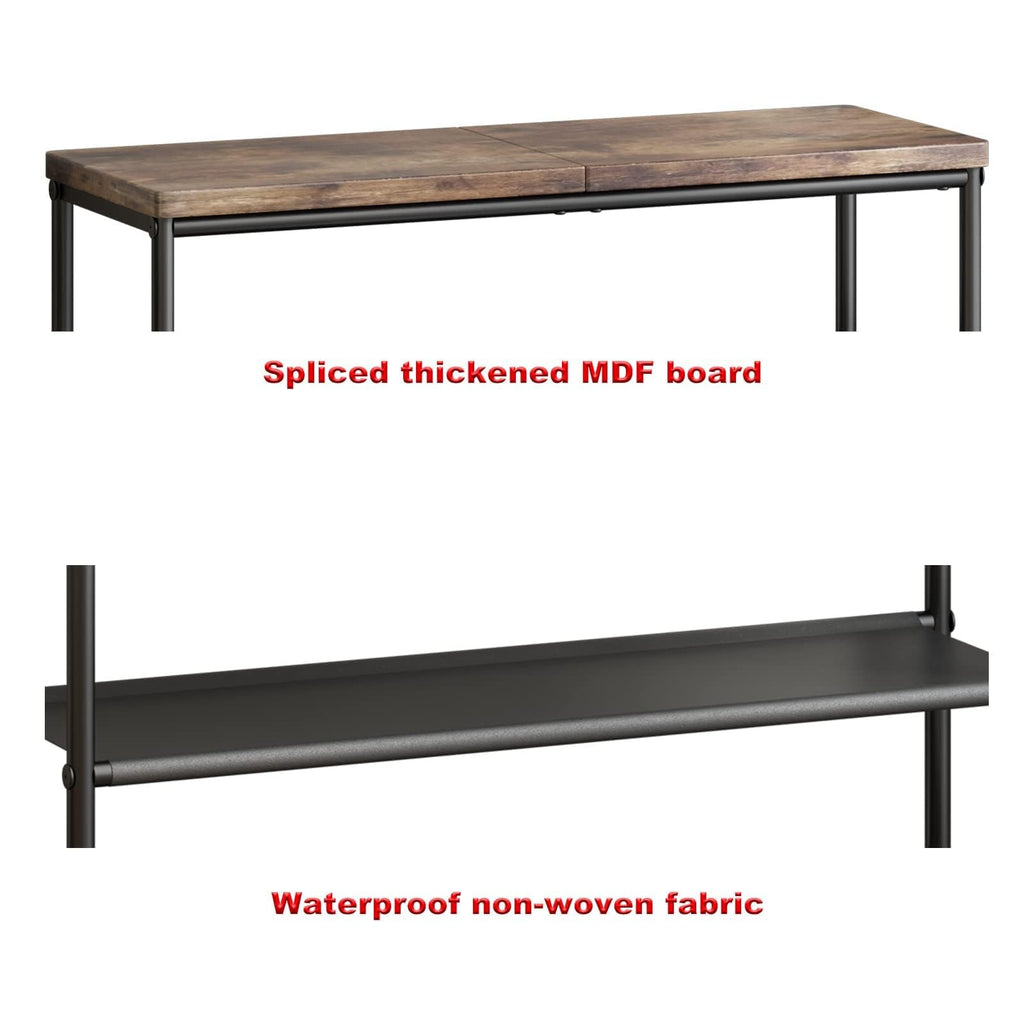 6 Tier Shoe Rack Storage Organizer Shelf Top with MDF Board
