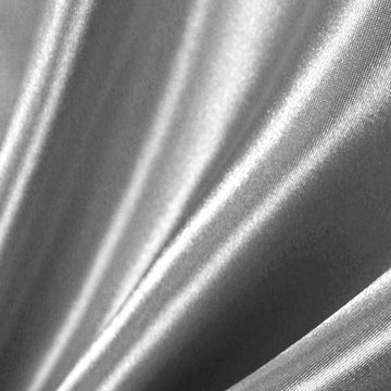 Silver Satin Fabric 60" Inch Wide - 10 Yards by Roll (FB)