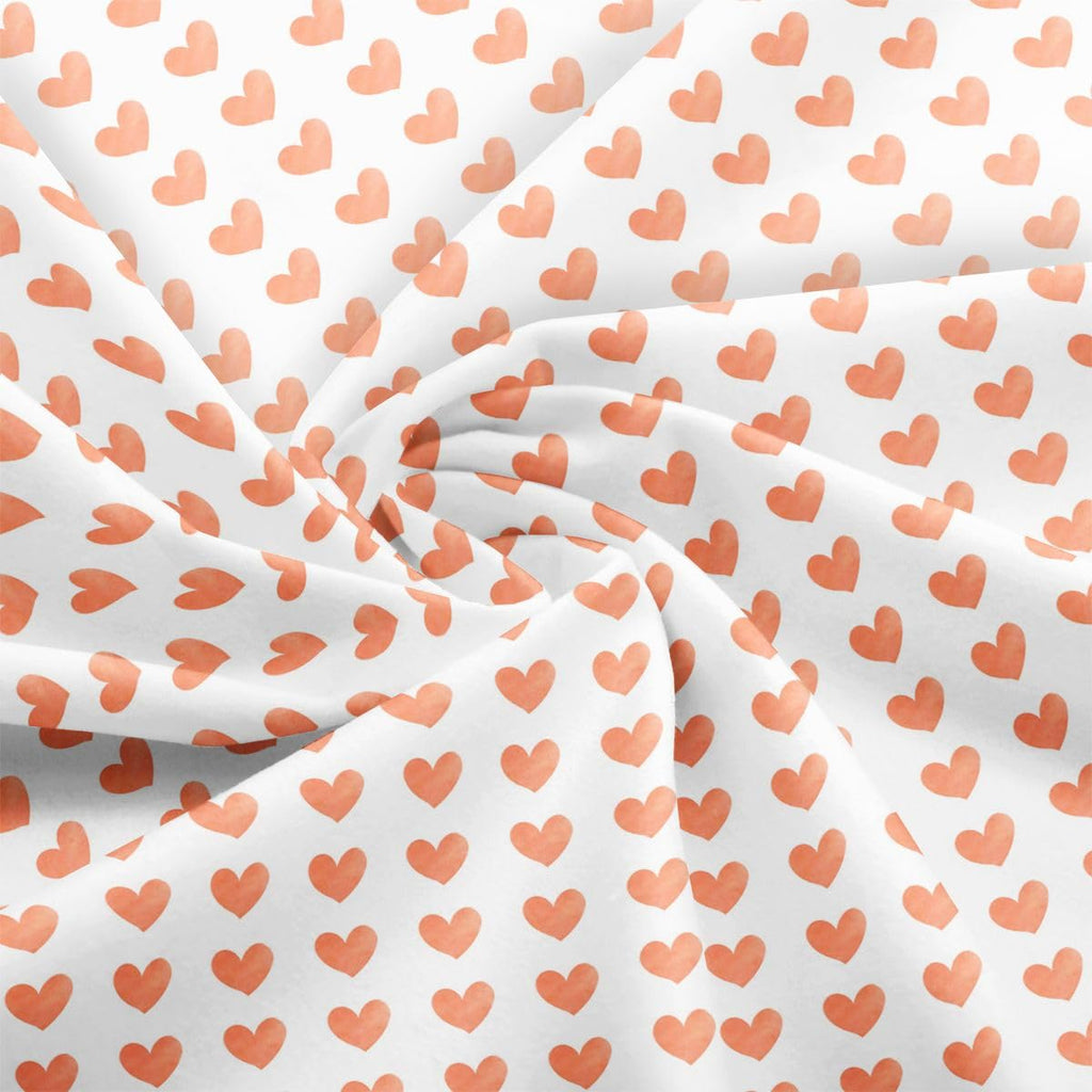 Love Fabric by The Yard Soft Polyester, Heart Pattern Upholstery Fabric for Chairs, Girly Cartoon Love Geometric