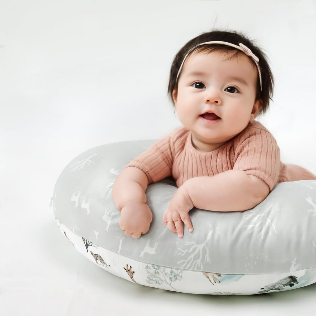 Nursing Pillow Cover Stretchy Minky Removable Nursing Covers for Breastfeeding Pillows, Ultra Soft Comfortable