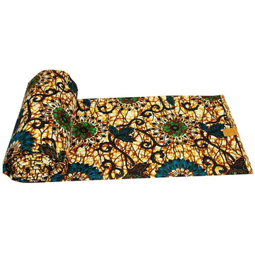 African Fabric Ankara Print Polyester Material Kente Cloth Fabric for DIY Sewing Dress 6630