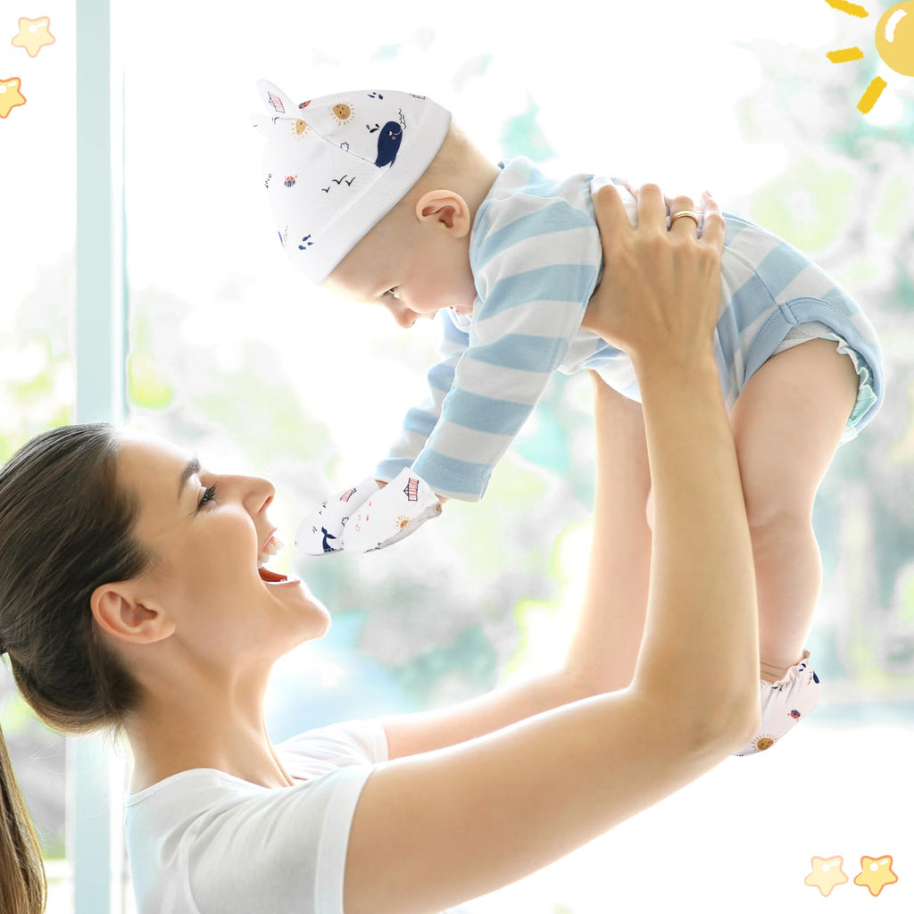 18 Pcs Baby Hats Mittens and Socks Set Newborn Boy