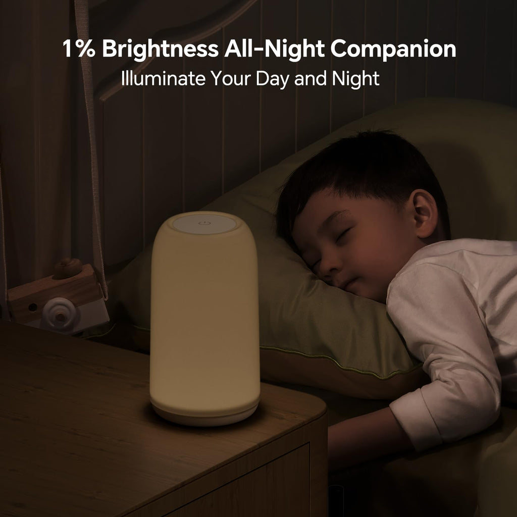 Cordless Table Lamps Rechargeable, Touch Lamp [Sleek Design & RGB Mode] 4-Level Brightness Small Bedside Lamp, LED