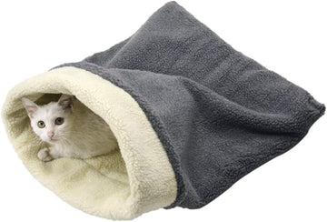 Cat Cave Sleeping Bag, Warming Pad Sack Burrowing Cozy Soft Comfortable Bed