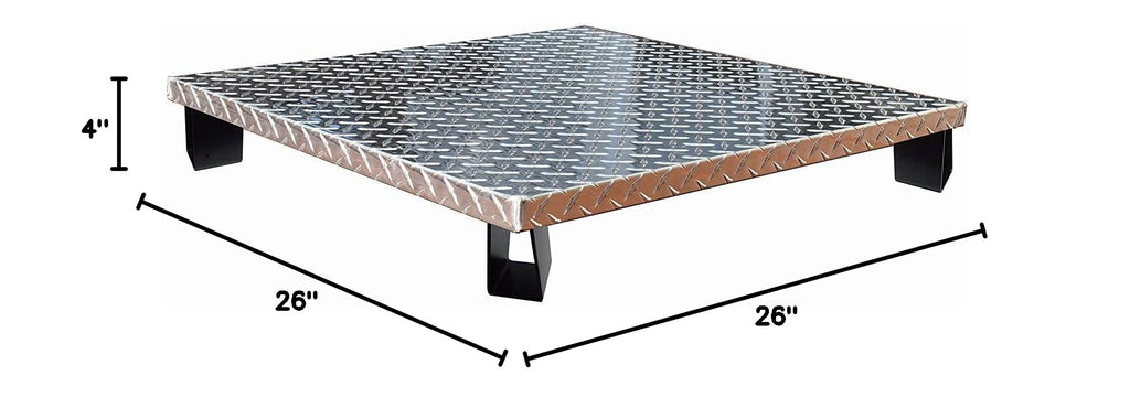 Deck Defender & Grass Guard - Fire Pit Base & Heat Shield - Polished Metal Fireproof Pad for Under Fire Pit - Heat