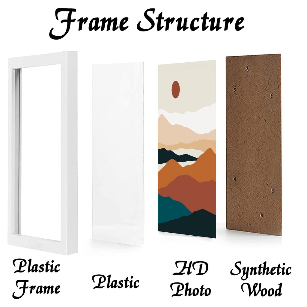 White 14x22 Picture Frame Set of 3, Gallery Wall Display Frames