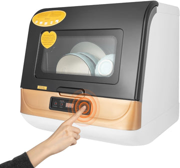 3-in-1 Countertop Dishwasher, Mini Portable Dishwasher with 360° Rotating Spray