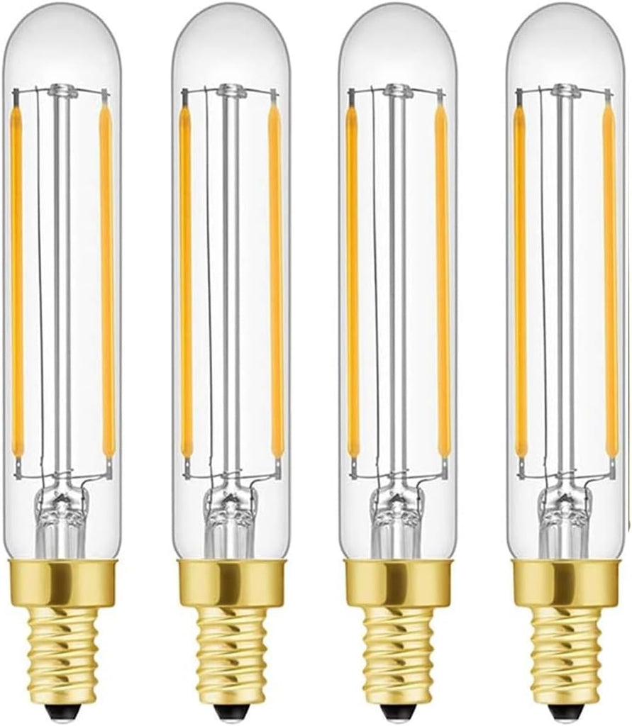T20 T6 Small LED Bulb Long Filament 2W Equal 25 Watt E12 Candelabra Edison Tubular LED Light Bulb Dimmable 2700K Warm