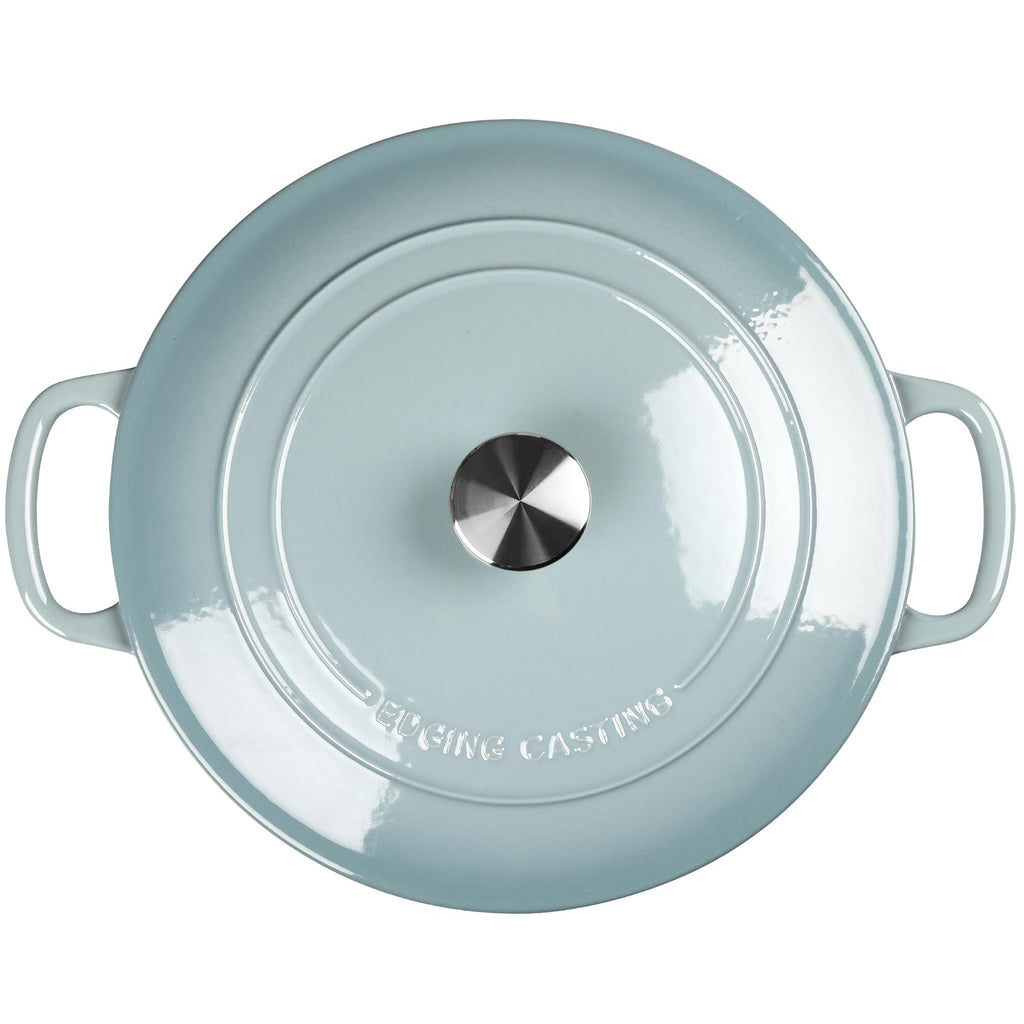 Enameled Dutch Ovens Cast Iron Dutch Oven Pot with Lid for Bread Baking, Cook, Dual Handle, 7 Quart, Seasalt