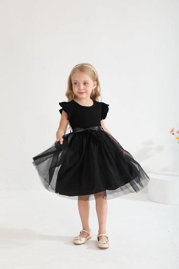 Toddler Girl Tulle Dress Summer Ruffle Sleeveless Baby Girl Fashion Casual Dresses 2