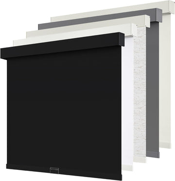 Cordless Blackout Roller Shades Blinds for Windows Free-Stop,Pull Down Room Darkening with Valance,Thermal Insulated