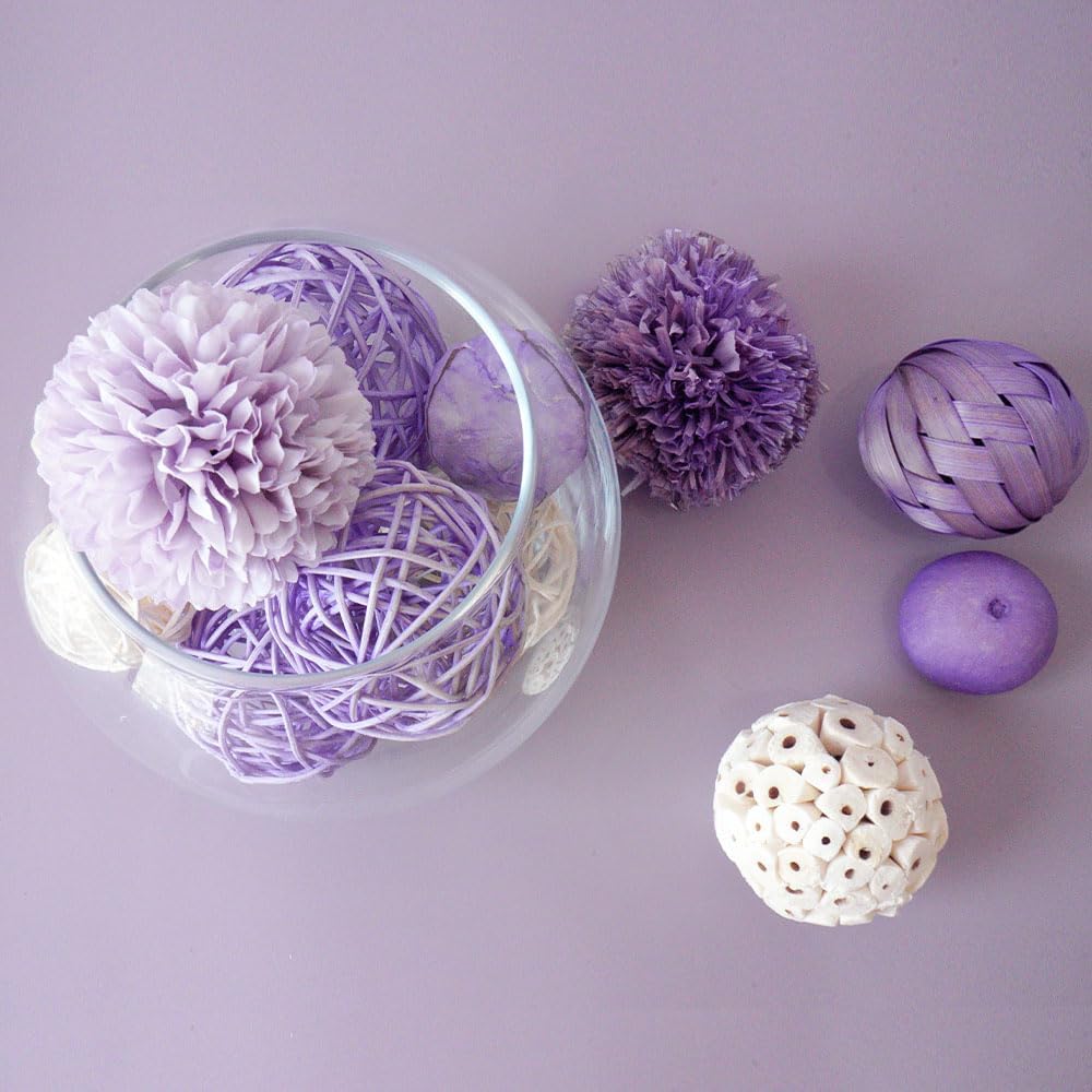 Decorative Balls for Bowls, Bowl Vase Filler, Lilac Purple
