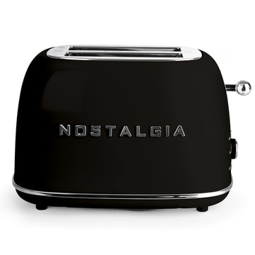 Classic Retro 2-Slice Toaster- Vintage Design- Enamel Coated Steel Body- Wide Slots for all Breads- Crumb Tray, Cord