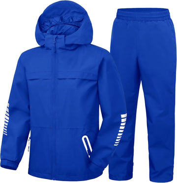 Boys Rain Jacket & Pants Kids Rain Suit