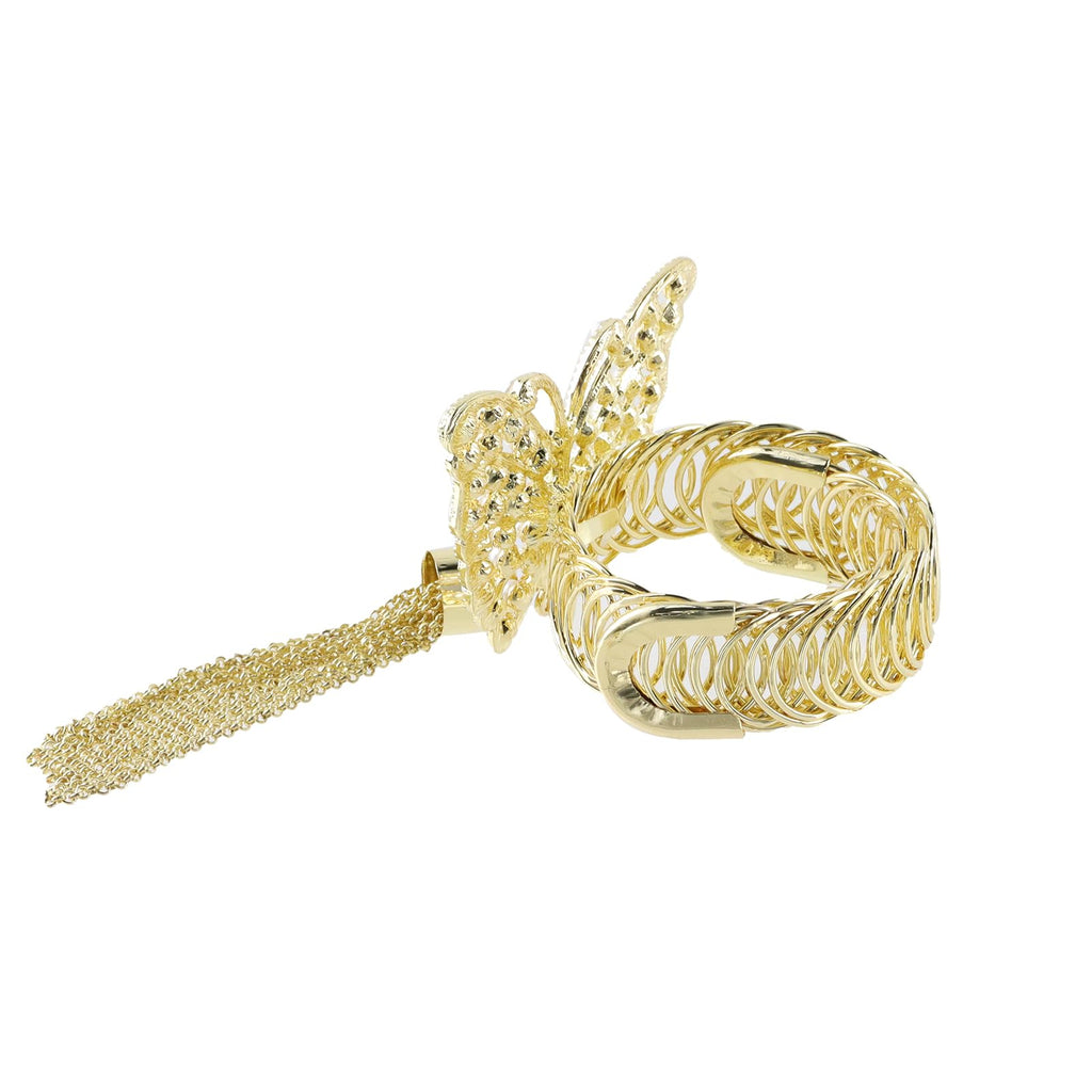 Curtain Tie Backs, No-Drill Gold Butterfly Curtain Holdbacks - 2 Pcs