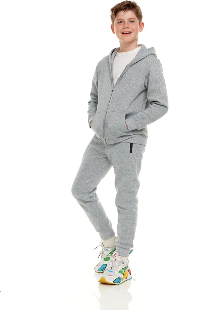 Boys Hoodies 3 Pack Fleece Pullover & Zip-Up Sweatshirts for Boys Kids Youth Plain Basic Everyday Wear