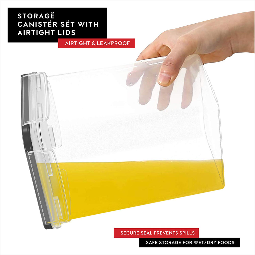 Extra Large Flour and Sugar Storage Containers 6.5L/220 Fl. oz; Set of 2 Plastic Bulk Airtight Food Storage Rice
