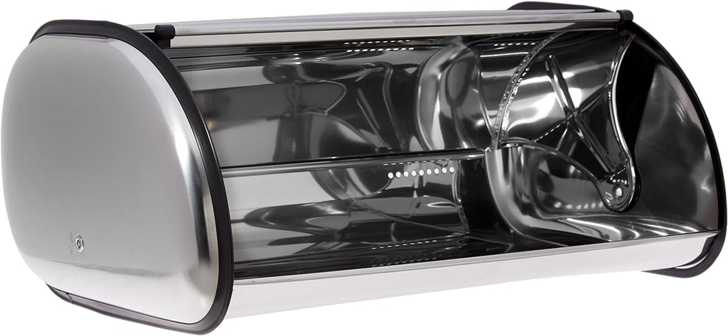Bread Box - IT Stainless Steel Counter, Roll Top Lid, Large