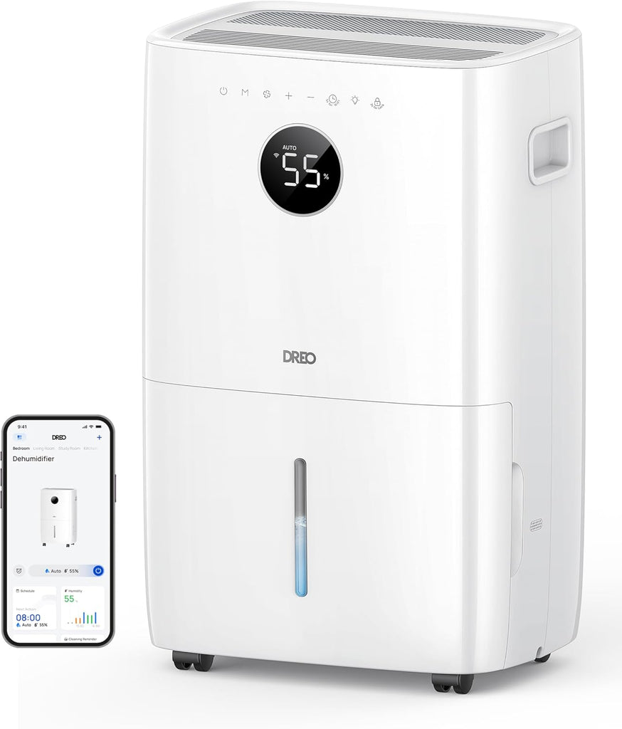 110-Pint Smart Dehumidifier for Basement, 4500 Ft² for Large Room, 2 Gallon Water Tank