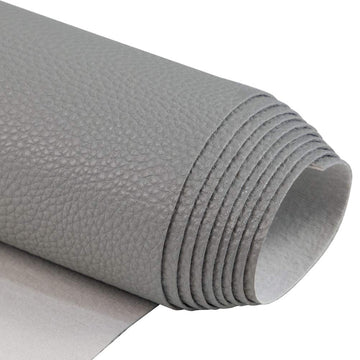 Soft Faux Leather Fabric, 2 Yards 54 x 72 in, Gray PU Leather