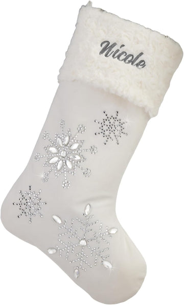 Season's Sparkle Embroidered ,White