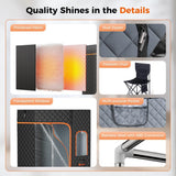 Portable Steam Sauna, Large Sauna Box, Portable Sauna for Home, Sauna Tent with 3L 1200W Steamer, 15 Levels