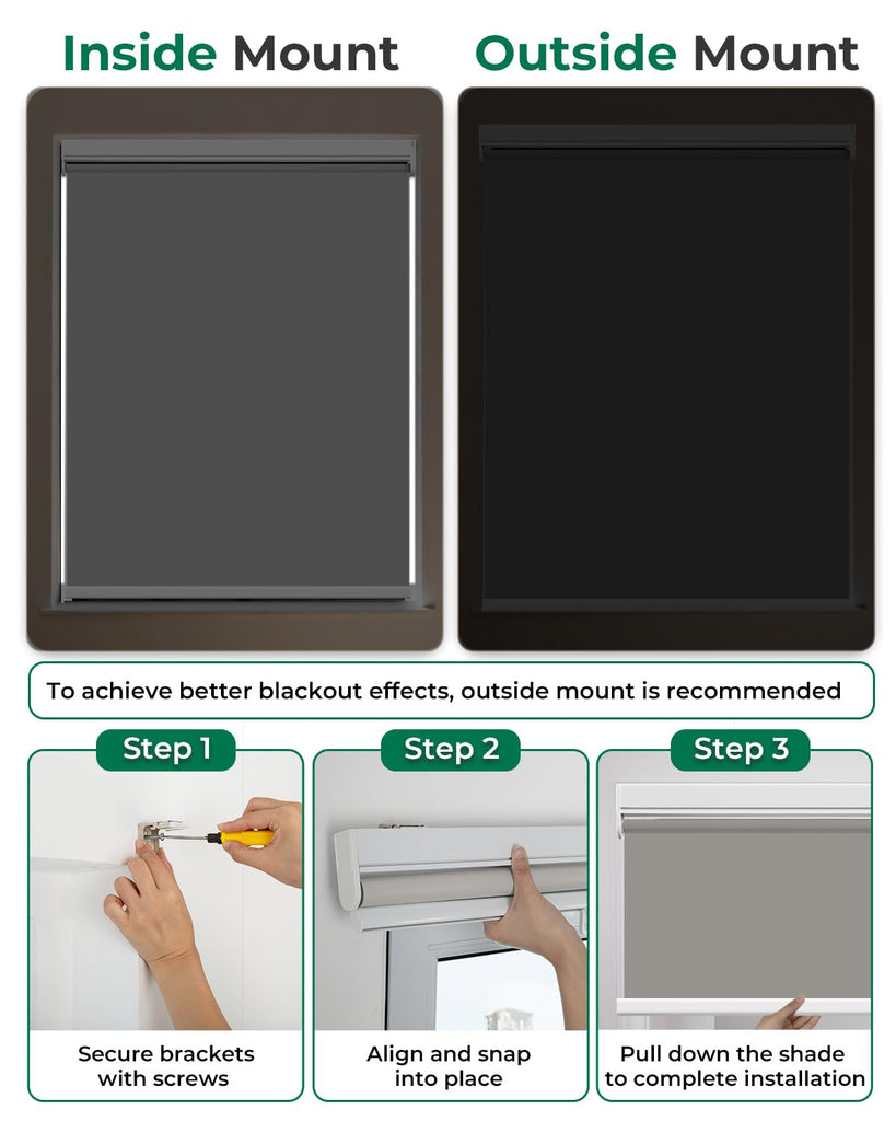 Motorized Blinds with Remote (Gray, )