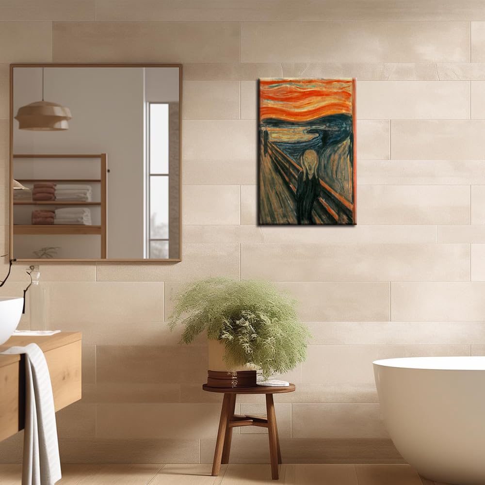 The Scream Painting Wall Art Famous Edvard Munch Vintage Bedroom Home Decor
