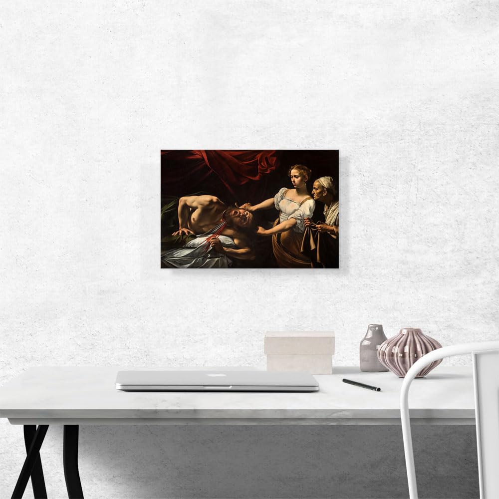 Judith Beheading Holofernes 1599 Canvas Art Print Stretched Framed Painting Picture Poster Giclee Wall Decor by