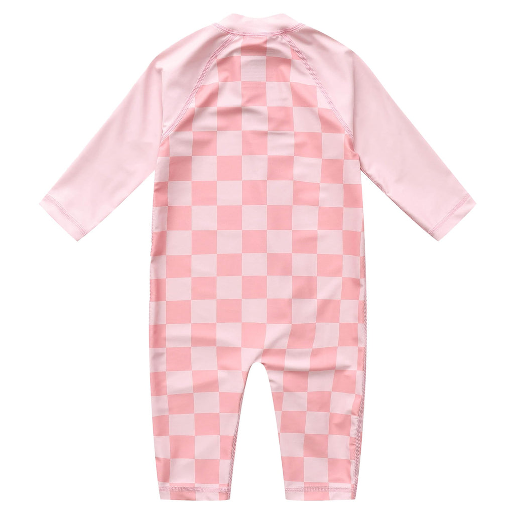 Baby Toddler Swimsuits Long Sleeve Full Zip UPF 50+ Pink