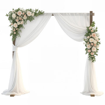 7.2FT Wooden Wedding Arch Square Wood Arches Arbor Backdrop Stand for Ceremony Indoor Outdoor Wedding Party Proposal