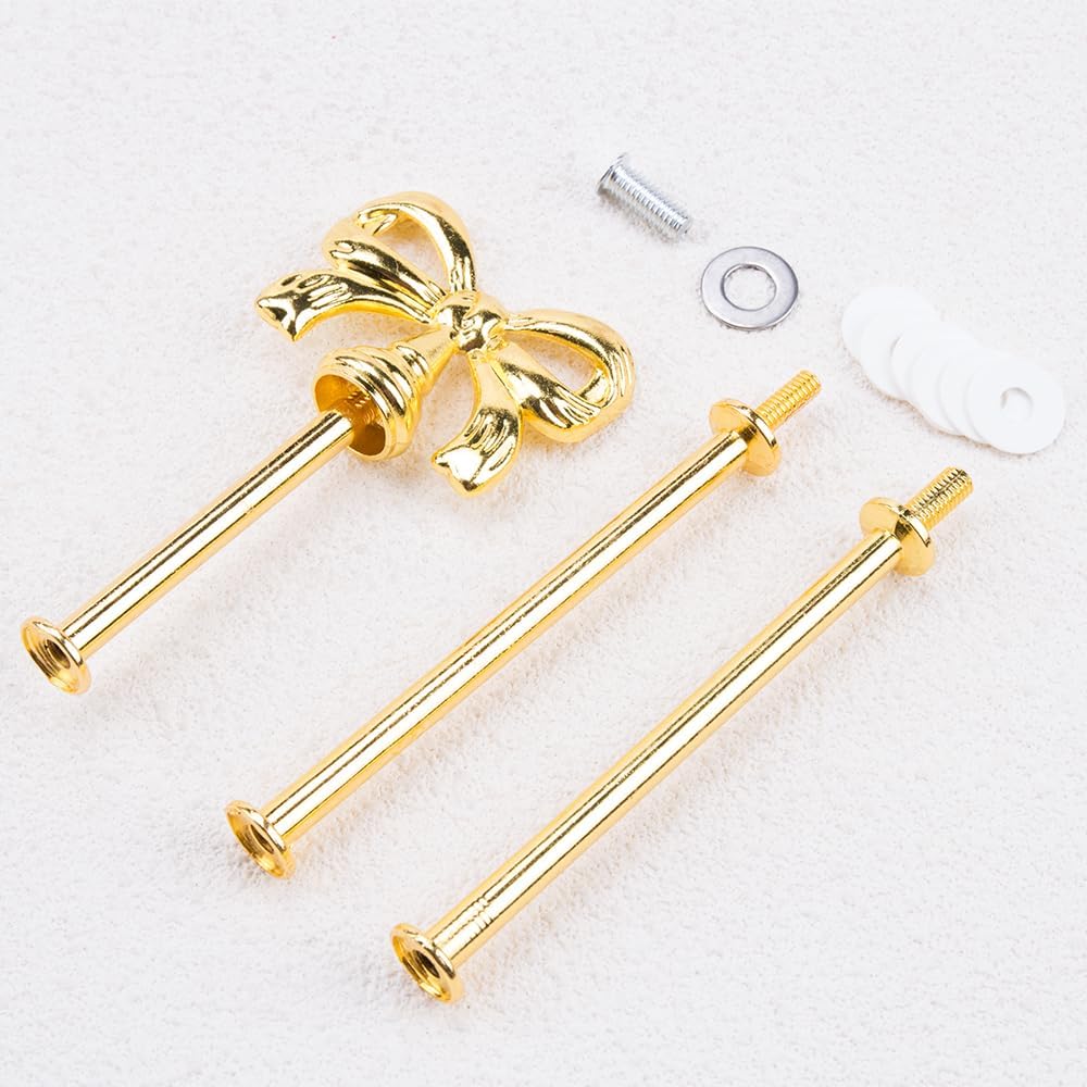 4Sets Elegant DIY 3-Tier Tray Cake Stand Hardware Kit for Display - Set of 4