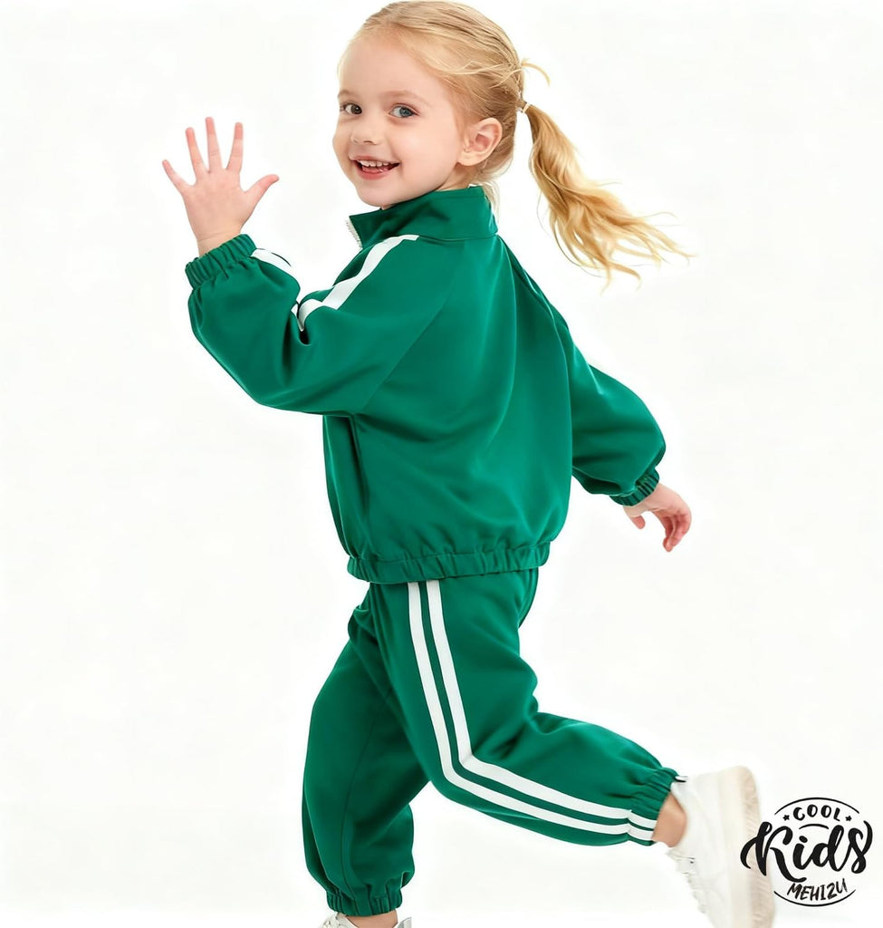 Kids Tracksuit Set Boys Girls 2 Piece Outfit Lightweight Sweatsuit Half Zip Pullover Pants Toddler Sport Tracksuit