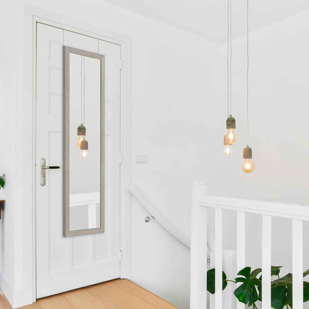 15x51 Over The Door Mirror - Hanging Full Length Mirrors with Engineered Wood - Modern Mirror - Mirrors for Wall