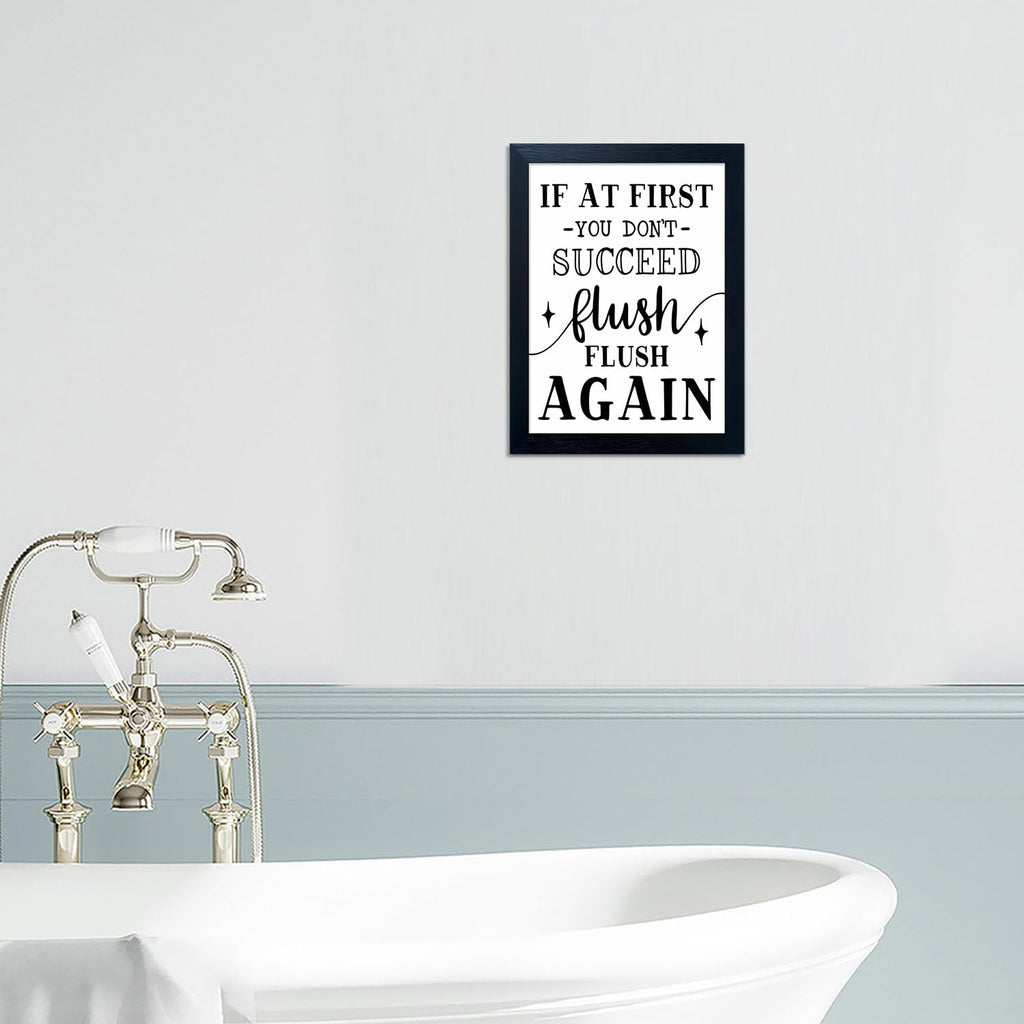 Bathroom Pictures Wall Decor Bathroom Rules Signs Print Black and White Funny Canvas Wall Art Framed Farmhouse