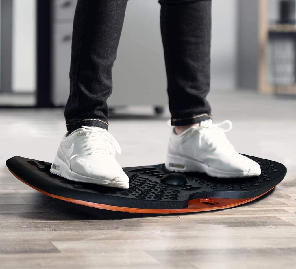 Standing Desk Anti fatigue Balance Board standing desk mat wobble board Rocker Board Comfort Mat (Large Size)
