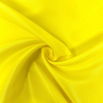 Matte Satin (Peau de Soie) Duchess Satin Fabric Bridesmaid Dress 58/60" Wide Sold BTY Many Colors (5 Yard, Yellow)